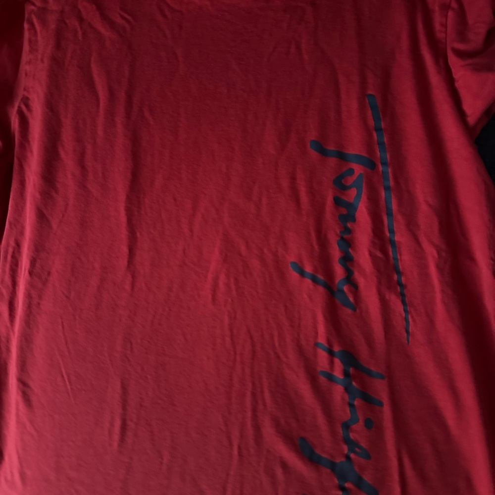 Tommy Hilfiger Red and Blue Short Sleeve Tee